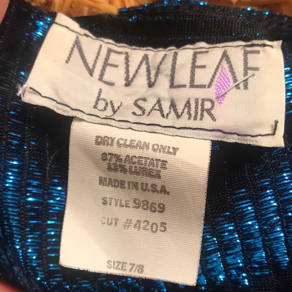 RARE 1970s SAMIR Electric blue metallic gown - Picture 8 of 8